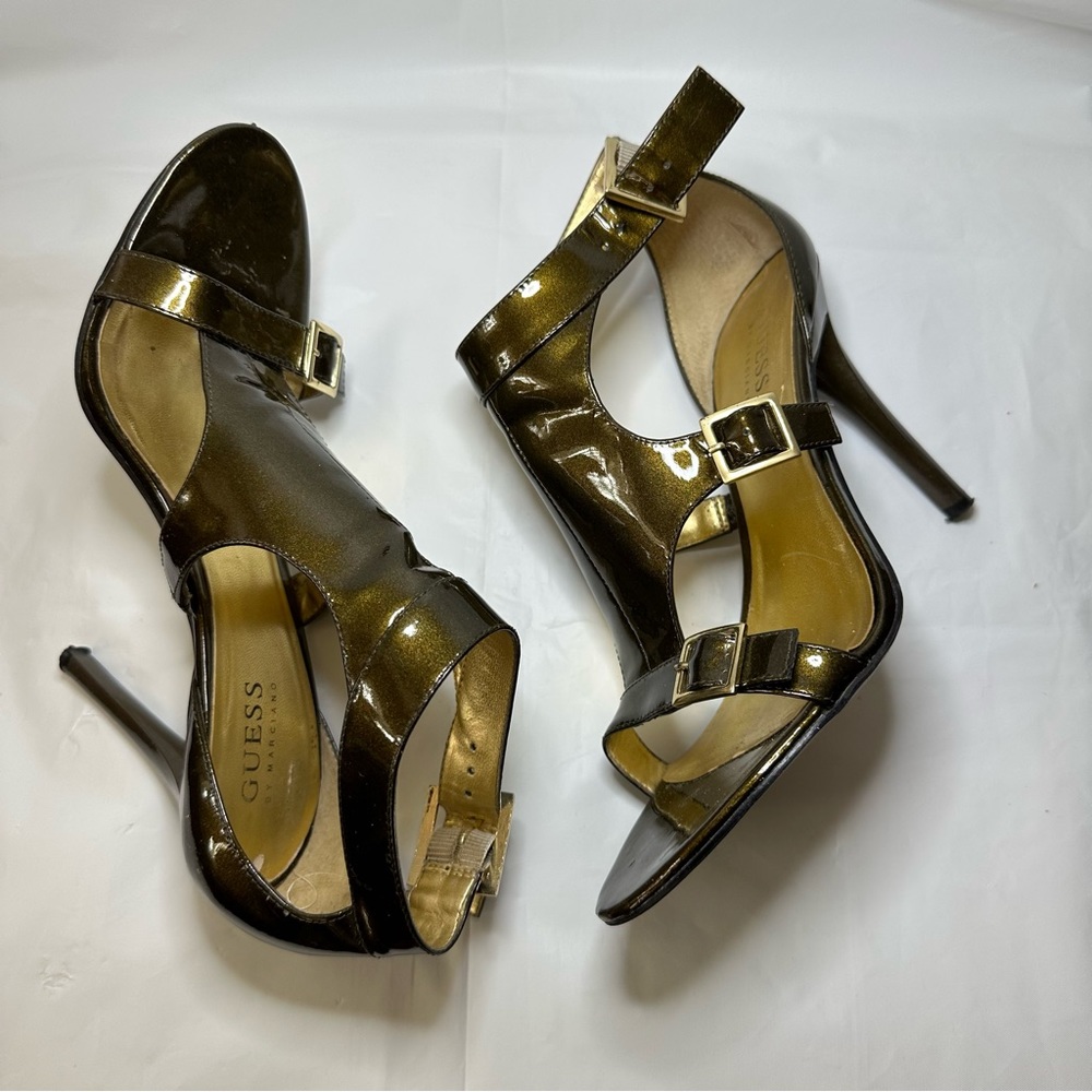 Guess by Marciano Women’s Patent Leather Heeled Sandal